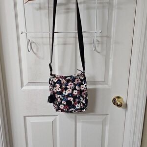 Kipling Shayna Crossbody Small Shoulder Bag Floral Print Black